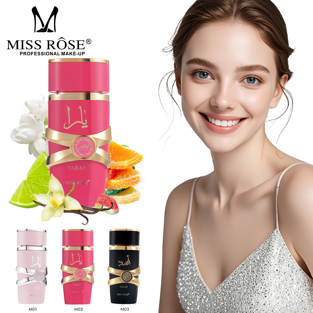 Perfume Floral Fragrance - MISS ROSE Unisex Floral Fruity Perfume