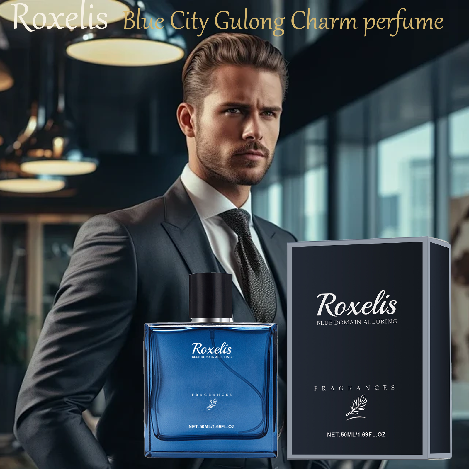 Perfume Fragrance Blue - ROXELIS 50ML Blue Domain Alluring Fragrances
