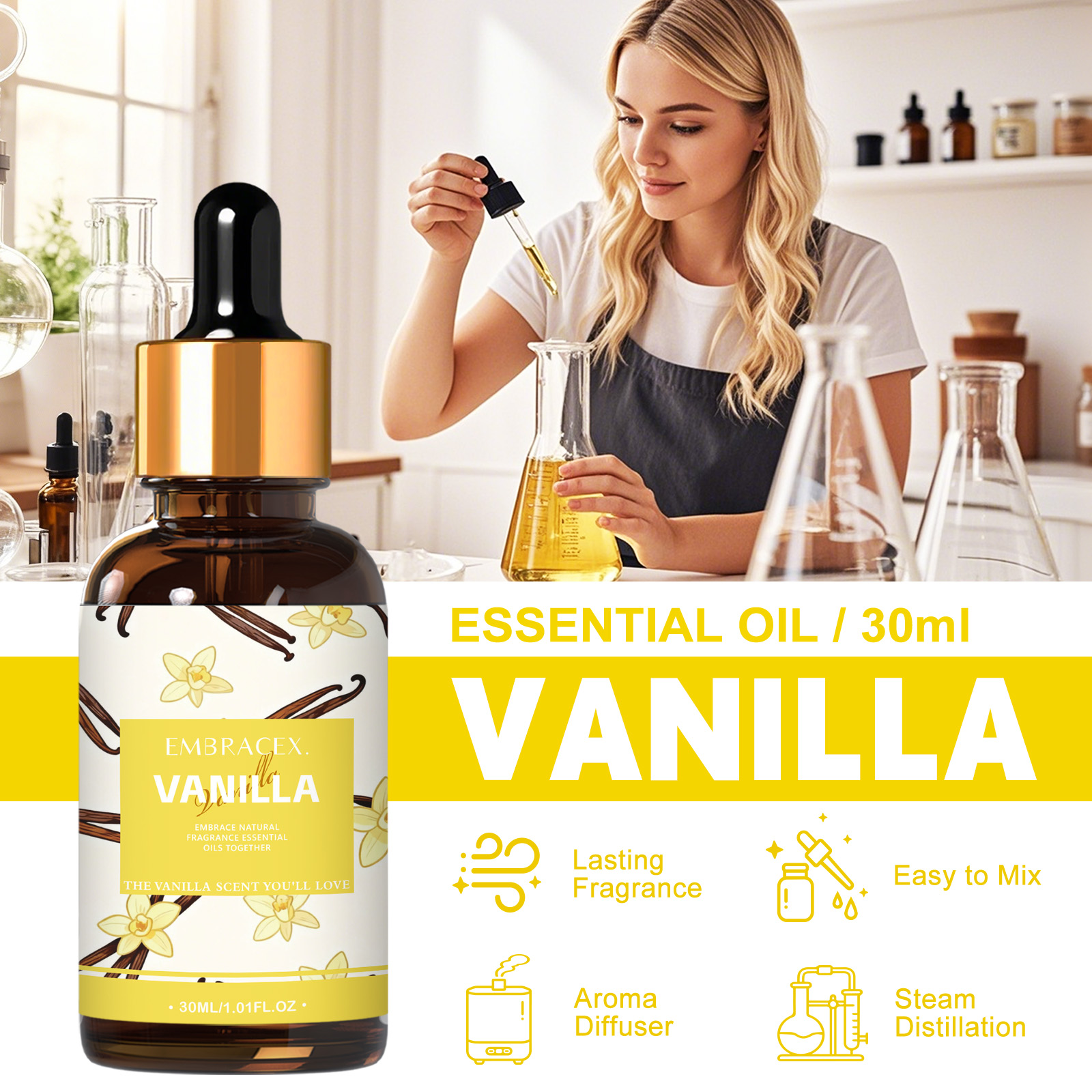 30ml Vanilla Essential Oil Per - Vanilla Perfume Oil recensione e prezzo