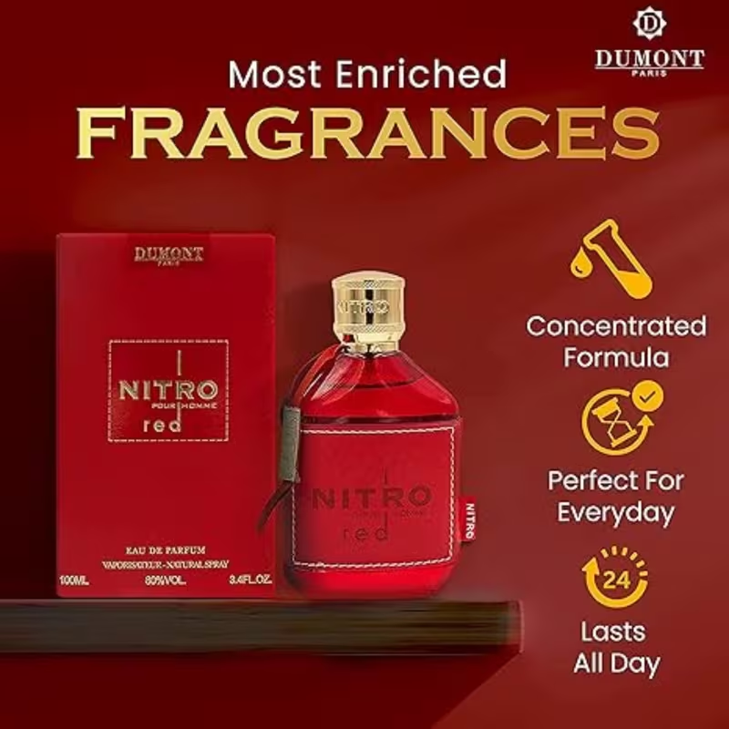 Dumont NITRO RED - 3.4oz - Eau - Perfume Floral Fragrance recensione e prezzo