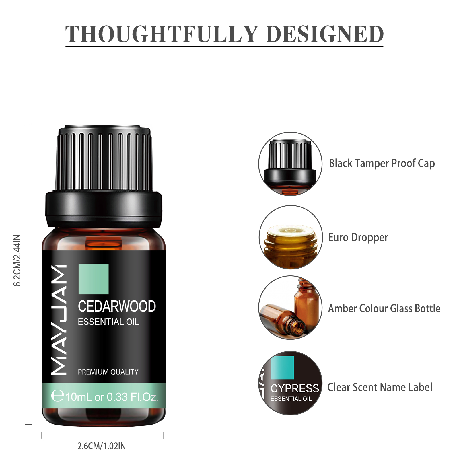 10ml Cedarwood Lemongrass Rose - Vanilla Perfume Oil recensione e prezzo